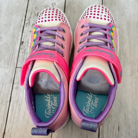 Skechers Twinkle Toes Unicorn Charmed Girls Size 3 Light Up Sneakers NEW - Picture 5 of 12